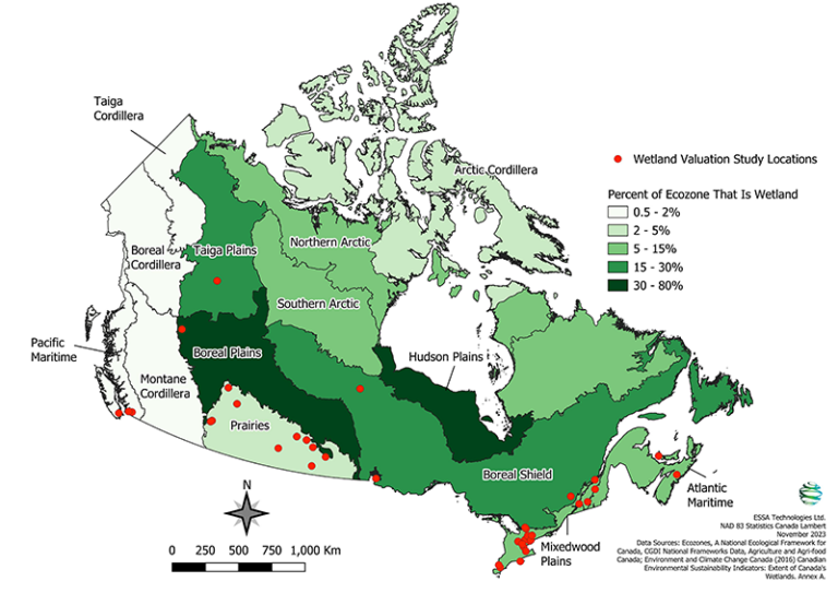 Essa Map Review and Gap Analysis of Canadian Wetland Ecosystem Services ...